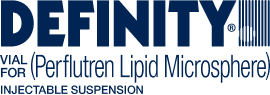 Logo for DEFINITY®, Perflutren Lipid Microsphere Injectable Suspension